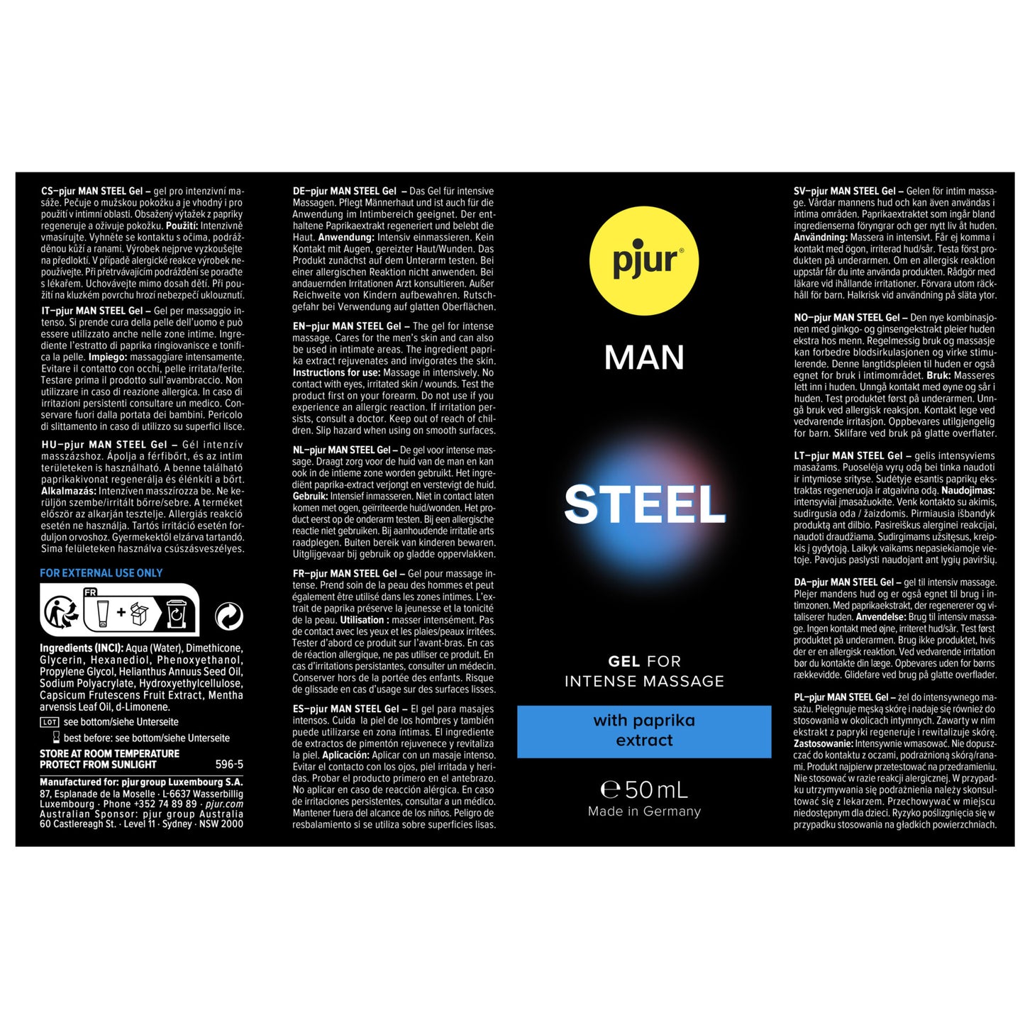 pjur MAN STEEL Gel 50ml