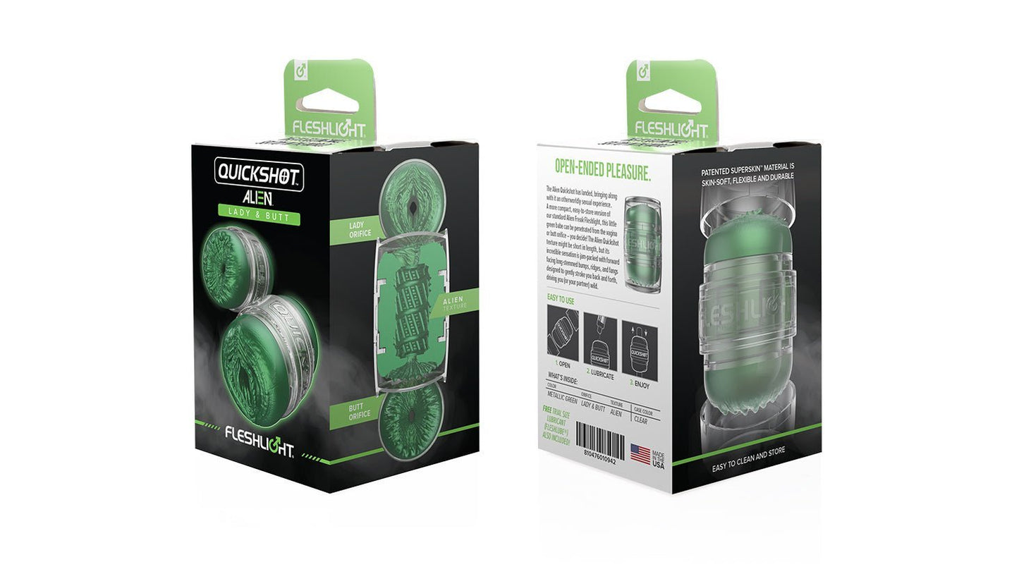 Masturbators Quickshot Alien Lady/Butt - Metallic Green
