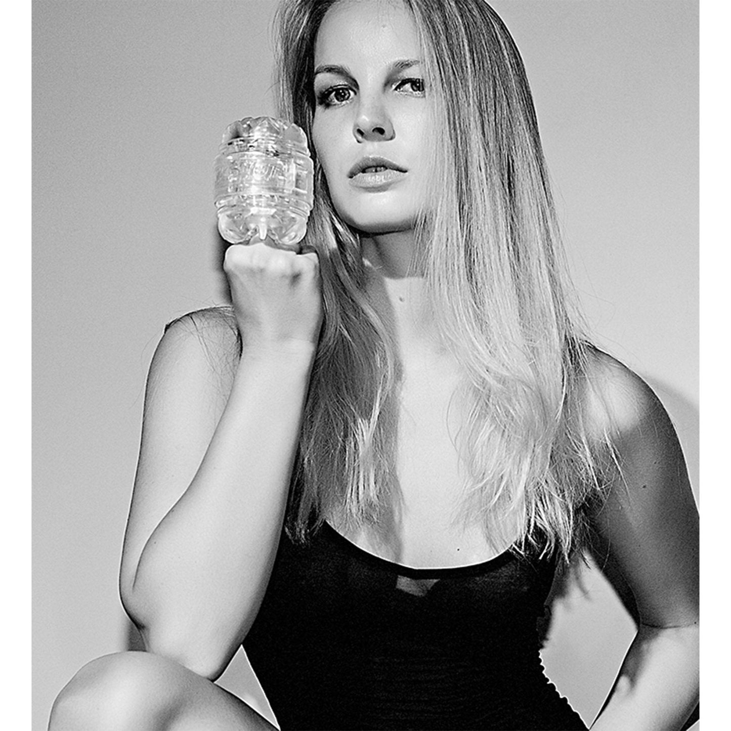 Quickshot Vantage™ stroker with textured clear sleeve