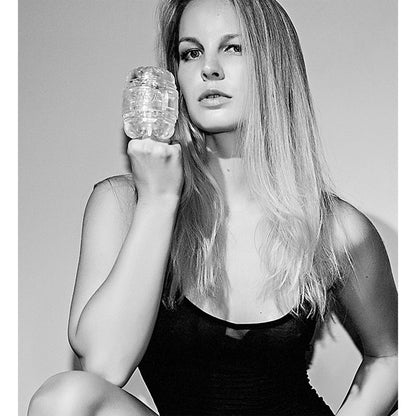 Quickshot Vantage™ stroker with textured clear sleeve