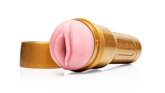 Fleshlight GO STU Lady masturbator gold case pink sleeve