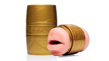 Fleshlight Quickshot STU Butt/Mouth gold case pink sleeve